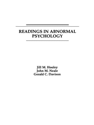 Readings In Abnormal Psychology,Used