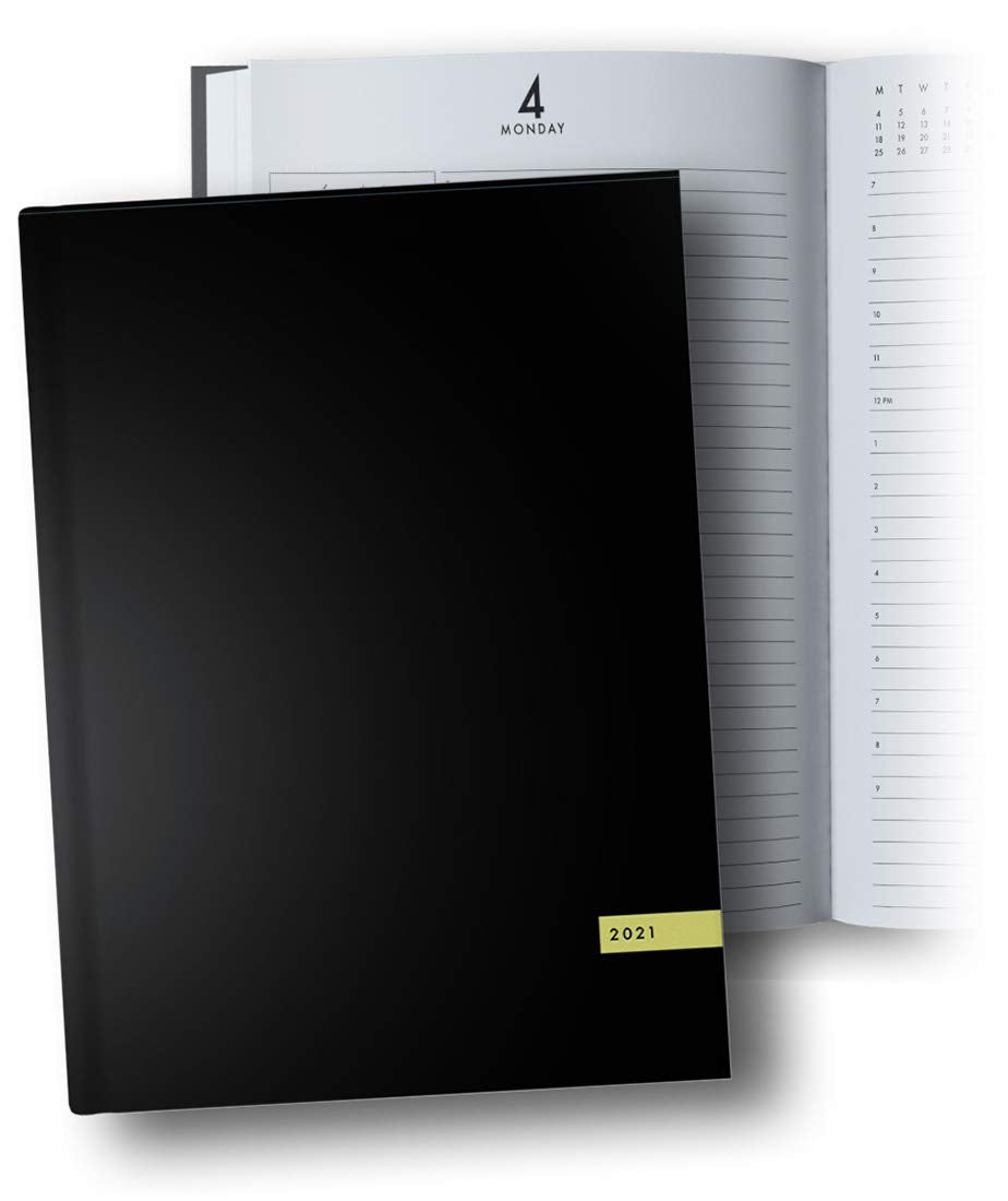 Day Planner 2021 Large: 8.5' x 11' 2021 Daily Planner, Hardcover, 1 Page per Day, Jan  Dec 2021, 12 Month, Dated Planner 2021 P,Used