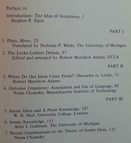 Innate Ideas,Used
