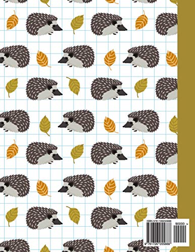 Graph Paper Composition Notebook: Hedgehogs Pattern 1/2 Inch Squared Graphing Paper Math Science Sketch Drawing Writing Student ,Used