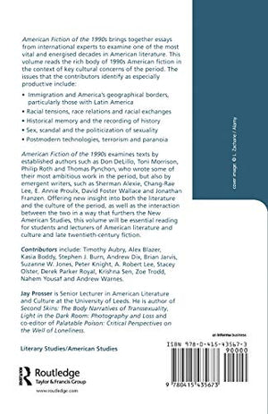 American Fiction Of The 1990S,New