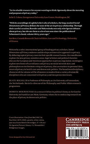 Social Dimensions of Privacy: Interdisciplinary Perspectives (Cambridge Intellectual Property and Information Law),Used