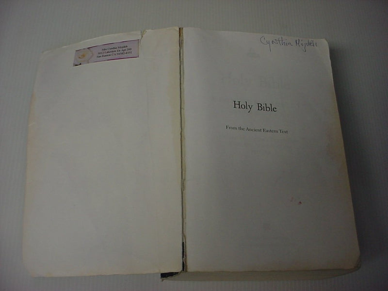 Holy Bible: From the Ancient Eastern Text: George M. Lamsa's Translation From the Aramaic of the Peshitta,Used