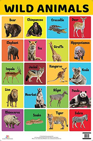 Charts: Wild Animals Charts (Educational Charts For Kids)