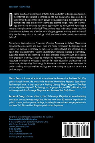 Recapturing Technology for Education: Keeping Tomorrow in Today's Classrooms,Used