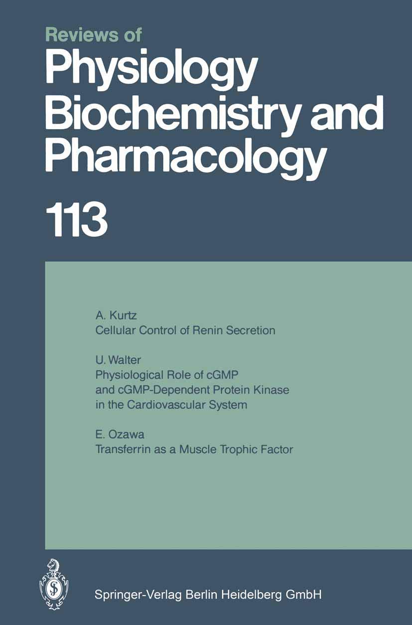 Reviews of Physiology, Biochemistry and Pharmacology (Reviews of Physiology, Biochemistry and Pharmacology, 113),Used