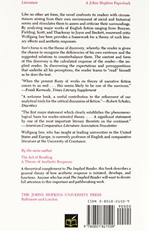 The Implied Reader: Patterns of Communication in Prose Fiction from Bunyan to Beckett,New