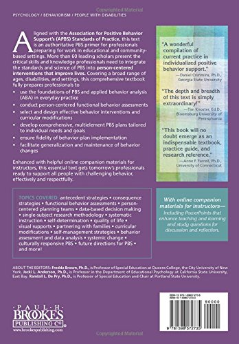 Individual Positive Behavior Supports: A StandardsBased Guide to Practices in School and Community Settings,Used