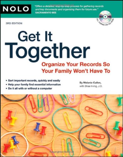 Get It Together: Organize Your Records So Your Family Won't Have To (book with CDRom),Used