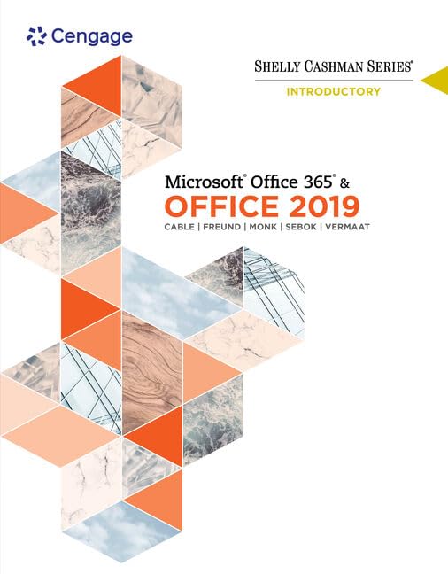 Shelly Cashman Series Microsoftoffice 365 & Office 2019 Introductory (Mindtap Course List),New