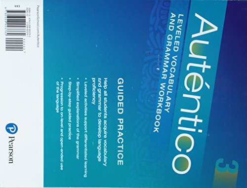 Autentico 2018 Leveled Vocab And Grammar Workbook Level 3-new,New
