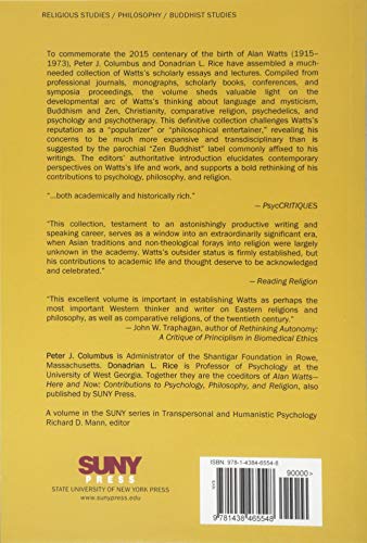Alan Watts  In the Academy: Essays and Lectures (SUNY series in Transpersonal and Humanistic Psychology),Used