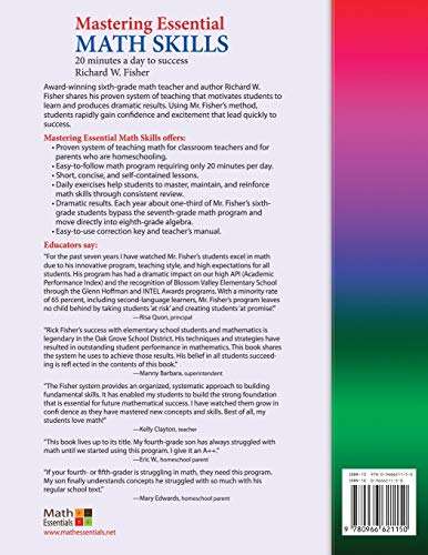 Mastering Essential Math Skills Fractions,Used