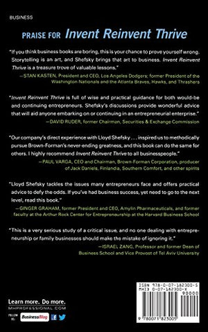 Invent, Reinvent, Thrive: The Keys to Success for Any StartUp, Entrepreneur, or Family Business,Used