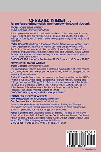 A Guide for Newspaper Stringers (Routledge Communication Series),Used