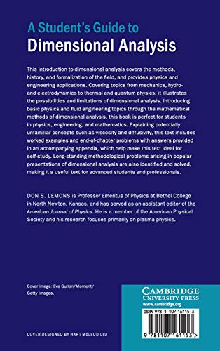 A Student's Guide to Dimensional Analysis (Student's Guides),Used