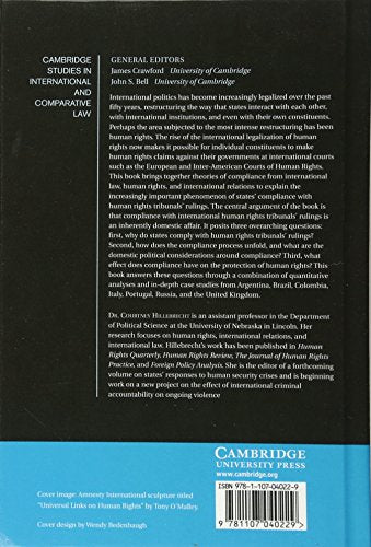 Domestic Politics and International Human Rights Tribunals: The Problem of Compliance (Cambridge Studies in International and Co,Used