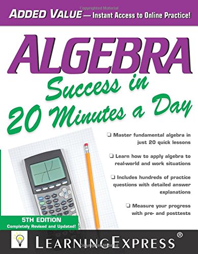 Algebra Success in 20 Minutes a Day,Used