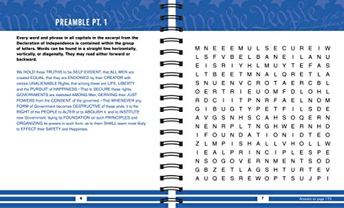 Brain Games  Word Search Puzzles: The U.S. Constitution and the Declaration of Independence,Used