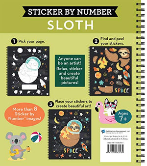 Brain Games  Sticker by Number: Sloth,Used