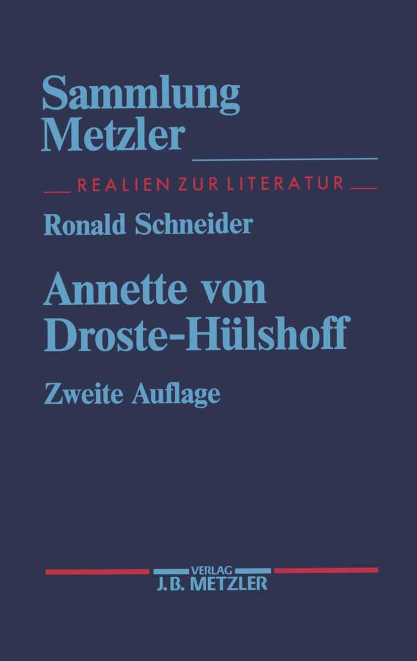 Annette von DrosteHlshoff (Sammlung Metzler) (German Edition),Used