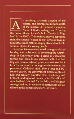 Edmund Campion: Hero Of God'S Underground (Vision Books)