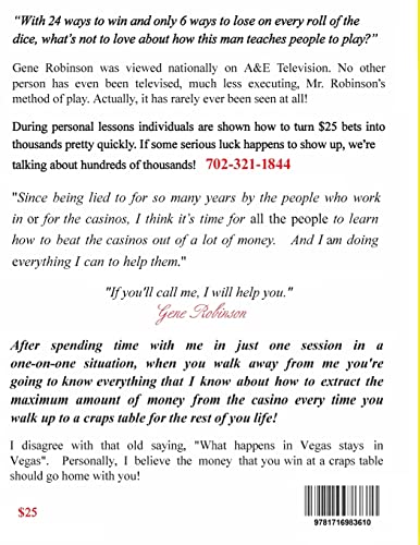 The Craps Lesson: PLAYING CRAPS THE BEST WAY,Used