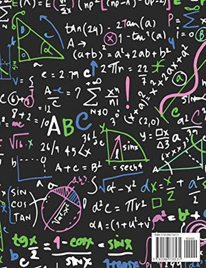 Graph Paper Notebook: Algebra Math Design Grid Paper Quad Ruled 4 Squares Per Inch Large Graphing Paper 8.5