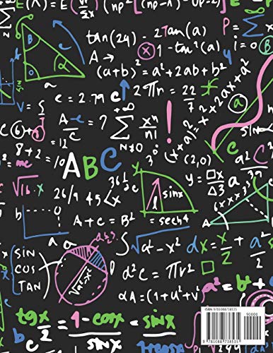 Graph Paper Notebook: Algebra Math Design Grid Paper Quad Ruled 4 Squares Per Inch Large Graphing Paper 8.5