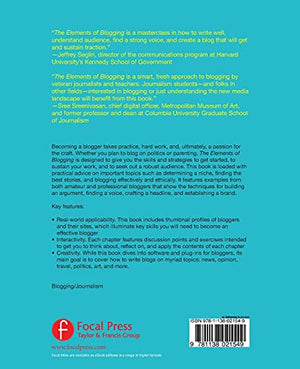 The Elements of Blogging: Expanding the Conversation of Journalism,Used