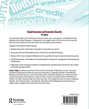 Social Insurance and Economic Security,Used