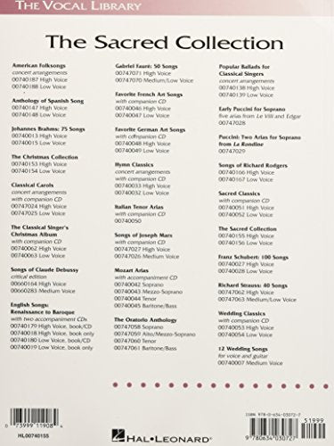The Sacred Collection: The Vocal Library High Voice,New