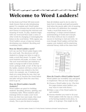 Daily Word Ladders: Grades 23: 100 Reproducible Word Study Lessons That Help Kids Boost Reading, Vocabulary, Spelling & Phonics-used