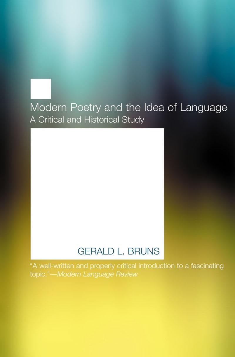 Modern Poetry and the Idea of Language (American Literature),Used