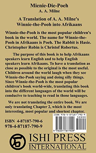 Mieniediepoeh Winniethepooh Translated Into Afrikaans By Gratia Hess: A Translation By Gratia Hess Of A. A. Milne'S ?Winnie