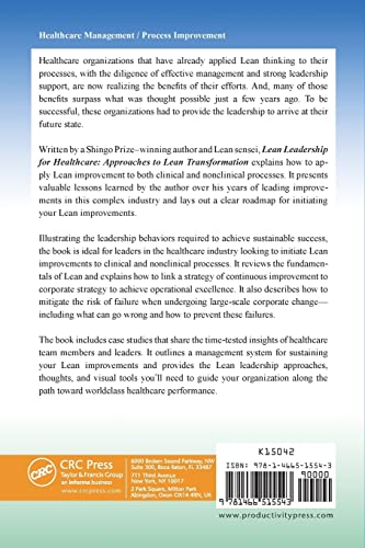 Lean Leadership for Healthcare,Used