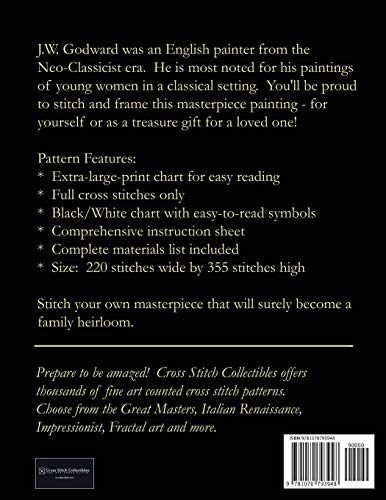 Lassitude: Godward Cross Stitch Pattern,Used