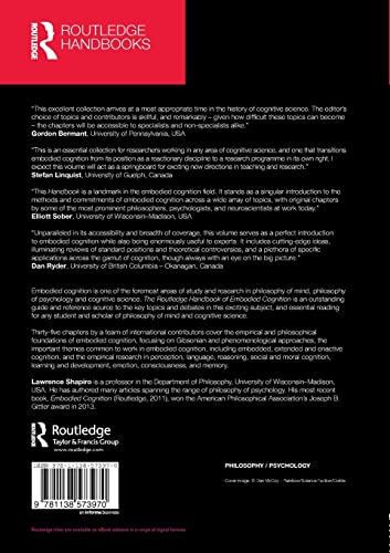 The Routledge Handbook of Embodied Cognition (Routledge Handbooks in Philosophy),Used