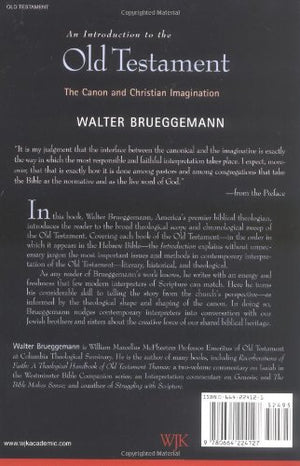 An Introduction to the Old Testament: The Canon and Christian Imagination,New