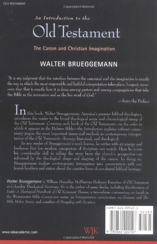 An Introduction to the Old Testament: The Canon and Christian Imagination,New