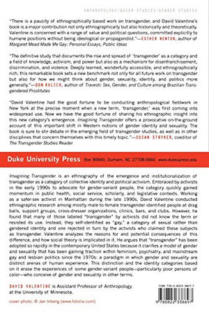 Imagining Transgender: An Ethnography Of A Category