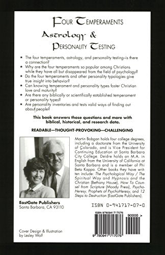 Four Temperaments, Astrology, and Personality Testing,Used