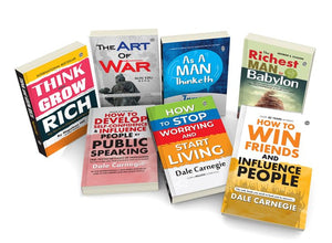 7 Powerful Books For Personal Growth & Financial Success : A Motivational Gift Set - Think & Grow Rich, The Art Of War, How To Win Friends & More, Educational Learning Book