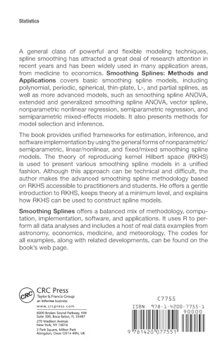 Smoothing Splines (Chapman & Hall/CRC Monographs on Statistics and Applied Probability),Used