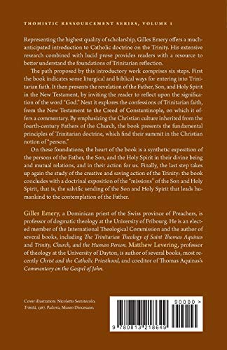 The Trinity: An Introduction To Catholic Doctrine On The Triune God (Thomistic Ressourcement),New