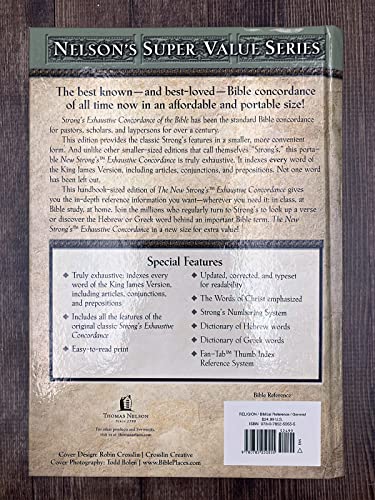 New Strong's Exhaustive Concordance of the Bible: Nelson's Super Value Series,Used