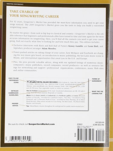 2009 Songwriter's Market: Where and How to Market Your Songs,Used