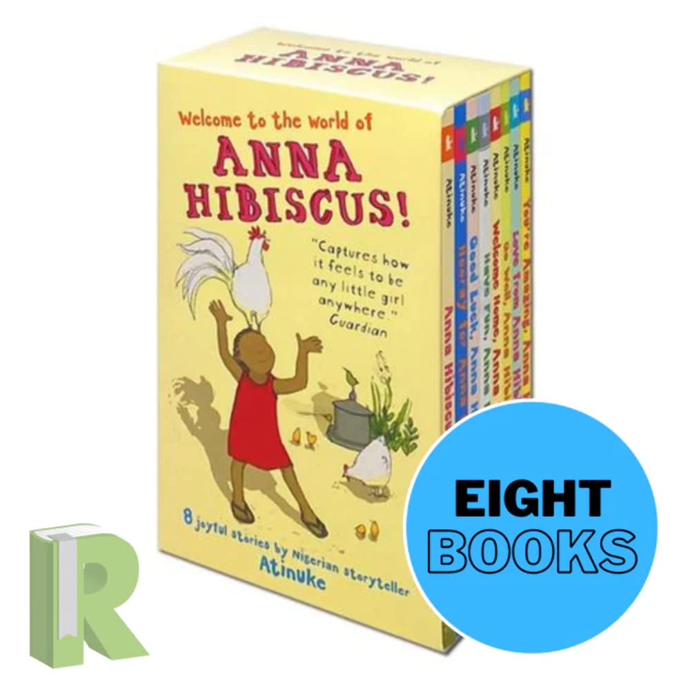 World of Anna Hibiscus 8 Books Collection Box Set by Atinuke (Anna Hibiscus, Hooray, Good Luck, Have Fun, Welcome Home, Go Well,,Used
