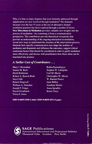 New Directions in Mediation: Communication Research and Perspectives,Used