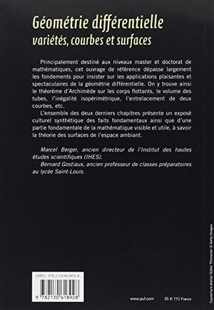 Gomtrie diffrentielle : varits, courbes et surfaces,Used